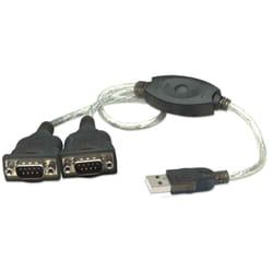 Manhattan 174947 câble Série Noir 0,45 m USB A DB9