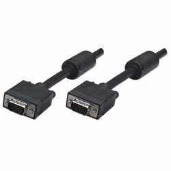 Manhattan SVGA 1.8m, 1,8 m, VGA (D-Sub), VGA (D-Sub), Mâle, Mâle, Noir