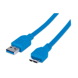 Manhattan 325424 câble USB 2 m USB 3.2 Gen 1 (3.1 Gen 1) USB A Micro-USB B Bleu