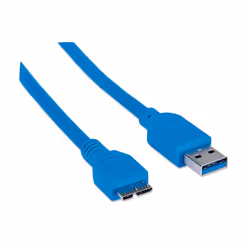 Manhattan 325424 câble USB 2 m USB 3.2 Gen 1 (3.1 Gen 1) USB A Micro-USB B Bleu