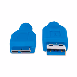 Manhattan 325424 câble USB 2 m USB 3.2 Gen 1 (3.1 Gen 1) USB A Micro-USB B Bleu