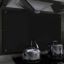 Nova - fimei Dosseret de cuisine Noir 100 x 60 cm Verre trempé