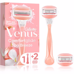 Le rasoir Gillette Venus ComfortGlide Breeze offre un rasage rapide sans besoin de mousse de rasage. Sa tête orientable est d ...