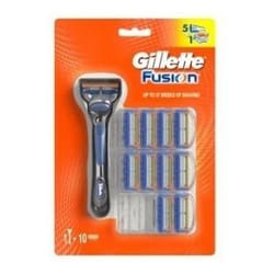 Gillette Fusion rasoir pour hommes Bleu, Gris