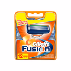 Gillette Fusion, Hommes, Gillette, Gillette Fusion, Bleu, Orange, Argent, 12 pièce(s)