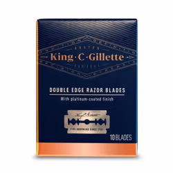 Gillette King C., Hommes, Gillette, King C.Gillette, Acier inoxydable, Platine, 10 pièce(s)