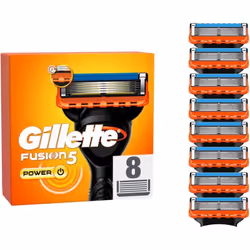 Lames de rasoir Gillette Fusion5 Power pour hommes, 8 lames Obtenez un rasage de plus près et plus longtemps* avec les rechar ...