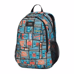 Totto Goctal sac à dos Cartable sac à dos Bleu, Rouge Polyester