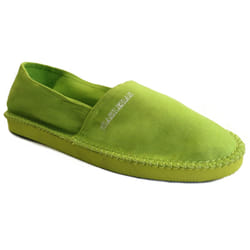 Espadrilles unisex Brasileras de couleur vert avec semelle en gomme