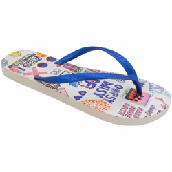 Tongs pour femme Brasileras de couleur bleu royal avec semelle en gomme