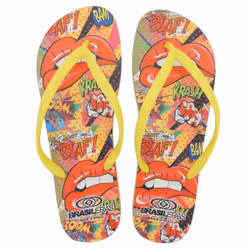 Brasileras UBPART14_40-41, Femelle, Adulte, Tongs, Jaune, 40-41, Caoutchouc