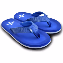 Tongs unisex Brasileras de couleur bleu royal avec semelle en gomme