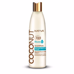 KATIVA Coconut Shampoo, 250 ml, Shampoing, Professionnel, Femmes, Cheveux abimés, Cheveux terne, Cheveux sensibles, Toutes le ...