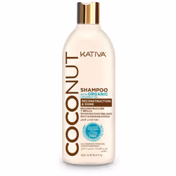 KATIVA Coconut Shampoo 500 ml, 500 ml, Shampoing, Non-professionnel, Femmes, Cheveux abimés, Cheveux secs, Cheveux terne, Che ...