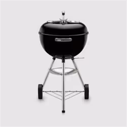 Barbecue a charbon de 47 cm de diametre avec cuve et couvercle en acier émaillé garantis 10 ans. Poignées en nylon renforcées ...