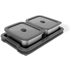 Weber 3400220 boîte hermétique alimentaire Rectangulaire contenant Noir, Acier inoxydable 2 pièce(s)