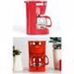 Cafetière Électrique - Haute Qualité - 800W - 10-12 Tasses - Rouge - Système dArrêt Automatique