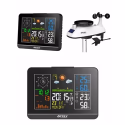 STATION METEO PRO COULEUR WIFI HEURE/ANEMOMETRE/PLUVIOMETRE EXTERIEURE + Porte clé siffleuse compatible Application TUYA