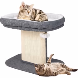 Le perchoir en peluche est parfait pour que les chats se détendent et profitent d'une vue lointaine Équipé d'une boule de poi ...