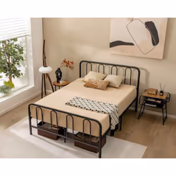 Description générale Ce lit plateforme en acier robuste est conçu pour offrir une grande durabilité et stabilité. Il est idéa ...