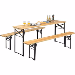 À propos de cet article 【Design pliable】Les pieds de la table et bancs peuvent être pliés, ce qui les rend pratiques à ranger ...