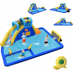 À propos de cet article 【 6-en-1 château gonflable】Cette maison de rebond aquatique offre aux enfants des activités variées. ...