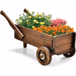 Description : Ajoutez du charme et de la beauté pour votre espace de vie intérieur et extérieur ! Notre chariot en bois mesur ...