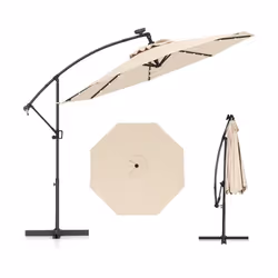 Description : Le luxueux parasol est un bon compagnon à l’extérieur. Notre parasoldécalé mesure jusqu’à 3m de diamètre et off ...