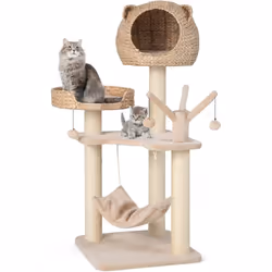 【Arbre à chat multifonctionnel: 】L’arbre à chat à 5 niveaux peut être un centre d’activités parfait pour vos charmants chaton ...