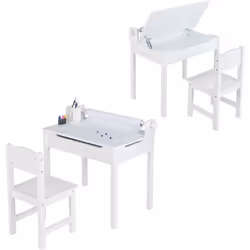 [Table et chaise polyvalent :]Doté d'un porte-rouleau de papier, cette table d'activités pour tout-petits convient non seulem ...