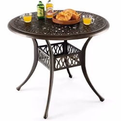 Assez spacieux pour que 4 personnes s'assoient autour La grande table est parfaite pour plusieurs articles Structure en fonte ...