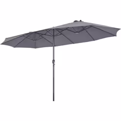 Attributs : 【Double auvent avec grande ombre】Le parasol double face fournit un espace de couverture suffisant, crée une sensa ...