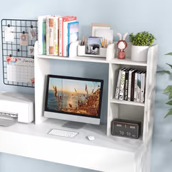 Description générale Libérez de l'espace sur votre bureau avec cette étagère de bureau. Conçue pour accueillir des livres, de ...