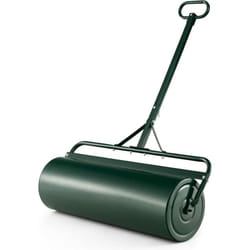 Costway - Rouleau à Gazon de Jardin en Métal avec Poignée de Préhension Détachable, Rouleau de Pelouse Rempli d'eau/Sable 63L- ø 30 cm, Idéal pour