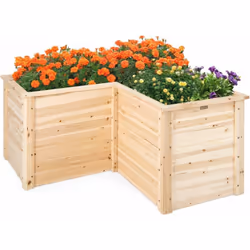 Description générale Facilitez votre travail de jardinage avec notre grand jardin surélevé en forme de L, mesurant 120 x 120  ...