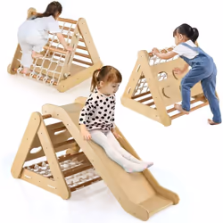 Description : Vivez une enfance heureuse avec ce escalade triangulaire avec rampe ! Comprenant une structure d’escalade trian ...
