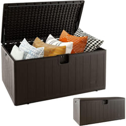 Costway - Coffre de Rangement Extérieure en hdpe 492L, Grande Boîte de Rangement avec Couvercle Verrouillable, pour Ranger des Oreillers Outils Jouet