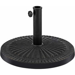 Costway - Pied de Parasol Beton φ49,5CM 15 kg, Pied de Parasol en Résine avec Bouton Rotatif, Résistant aux Intempéries, pour Poteaux de Parasol