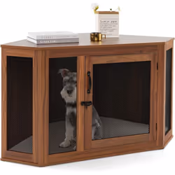 Description : Cette cage pour chien est conçue pour les coins afin de maximiser l'utilisation d’un espace limité. De plus, no ...