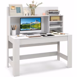 Description générale Ce bureau d'ordinateur dispose d'une large table pour accueillir des articles de bureau et d'une étagère ...