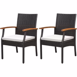 Description : Profitez de votre moment de repas sur la terrasse avec cet ensemble de 2 chaises en osier pour terrasse ! Avec ...