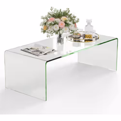 Description : Il luminez votre salon avec cette table basse en verre élégante et pratique ! Cette table d'appoint de canapé f ...