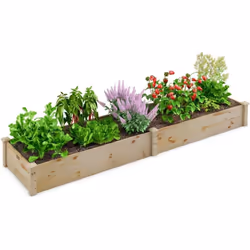 Description : Ce lit de jardin surélevé en bois pour l'extérieur est fait de bois de sapin naturel sans produits chimiques et ...