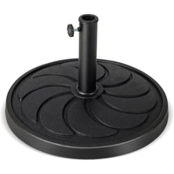 Costway - Pied de Parasol Déporté φ54CM 18KG, Base de Parasol en Résine pour Parasol 38/48 mm, Tuyau en Métal, Lestage de Parasol pour Balcon,