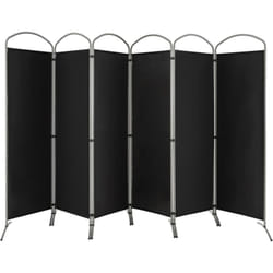 Costway - Paravent Intérieur Pliable 6 Panneaux 331x188cm, Cloison de Séparation Paravent Chambre en Tissu en Polyester, Cadre en Fer avec, Ecran