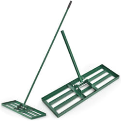 Costway - Râteau de Nivellement de Pelouse 75 x 25 cm, Râteau de Jardin en Métal avec Poignée Ergonomique, Outil de Niveau de Pelouse pour Jardin