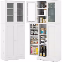 À propos de cet article 【Grand Espace de Rangement】Le meuble cuisine comprend 2 armoires à double porte qui révèlent 10 compa ...
