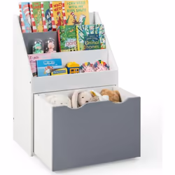 Caractéristiques: 1 étagère de 3 niveaux et un coffre spacieux pour le stockage de livres ou de jouets 4 roues antidérapantes ...