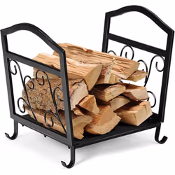 Description : Ce porte-bûches élégant et pratique gardera votre bois de chauffage à portée de main. Son cadre en métal avec u ...