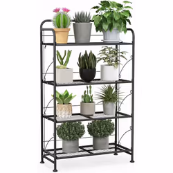 Description générale Avec ses 4 niveaux de stockage de grande capacité, ce support pour plantes vous permet de garder vos pla ...